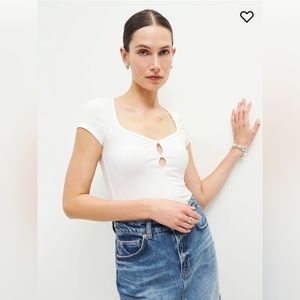 Reformation white top sz small